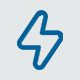 Blue Lightning Bolt Icon
